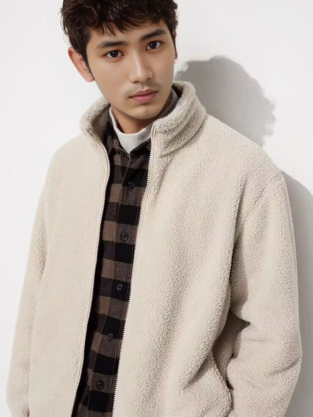 Mast & Harbour Men Solid Mock Neck Open Front Jacket - view 1