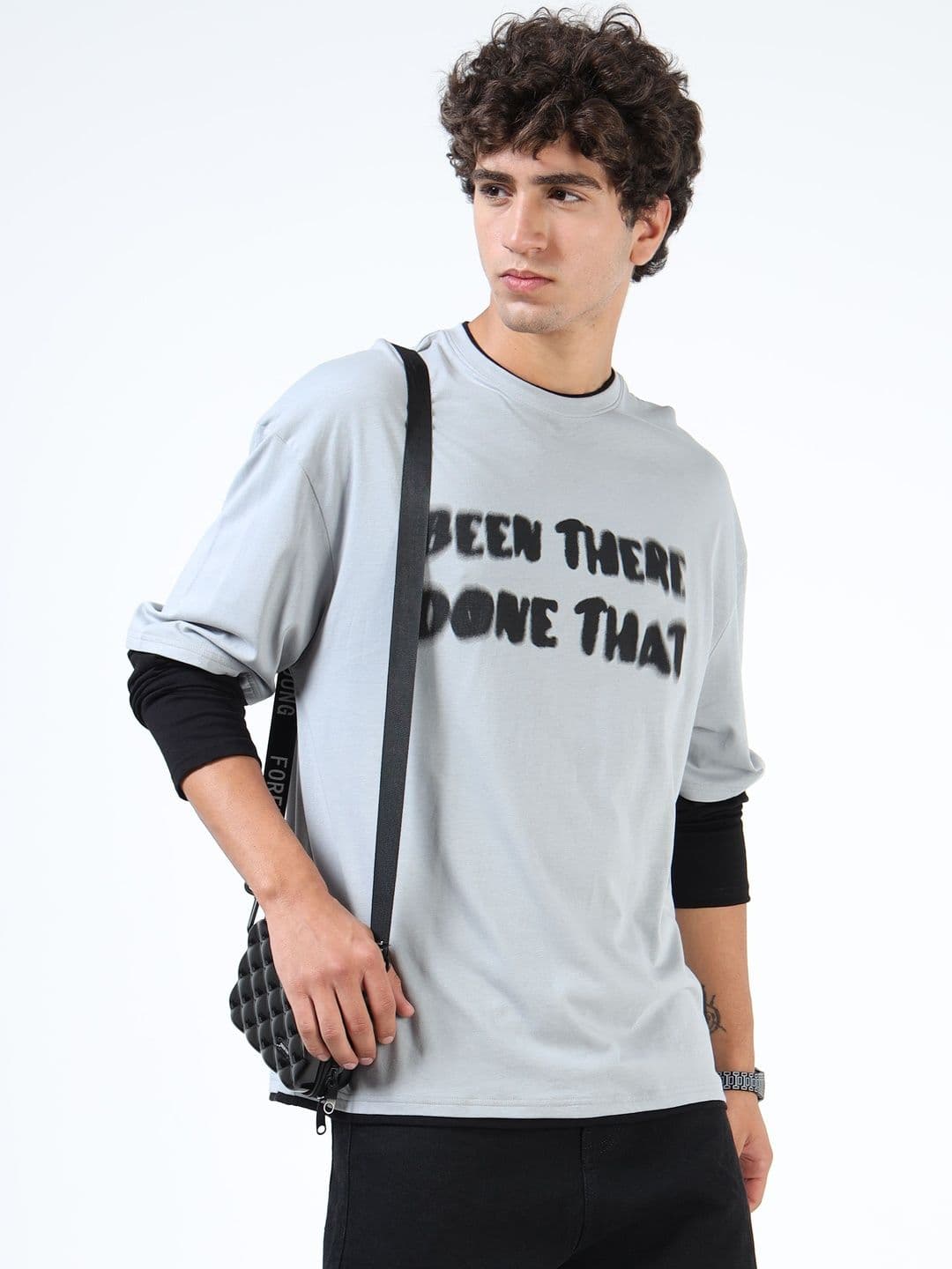 Kook N Keech Oversized Typography Printed Drop-Shoulder Sleeves Pure Cotton T-Shirt - view 1