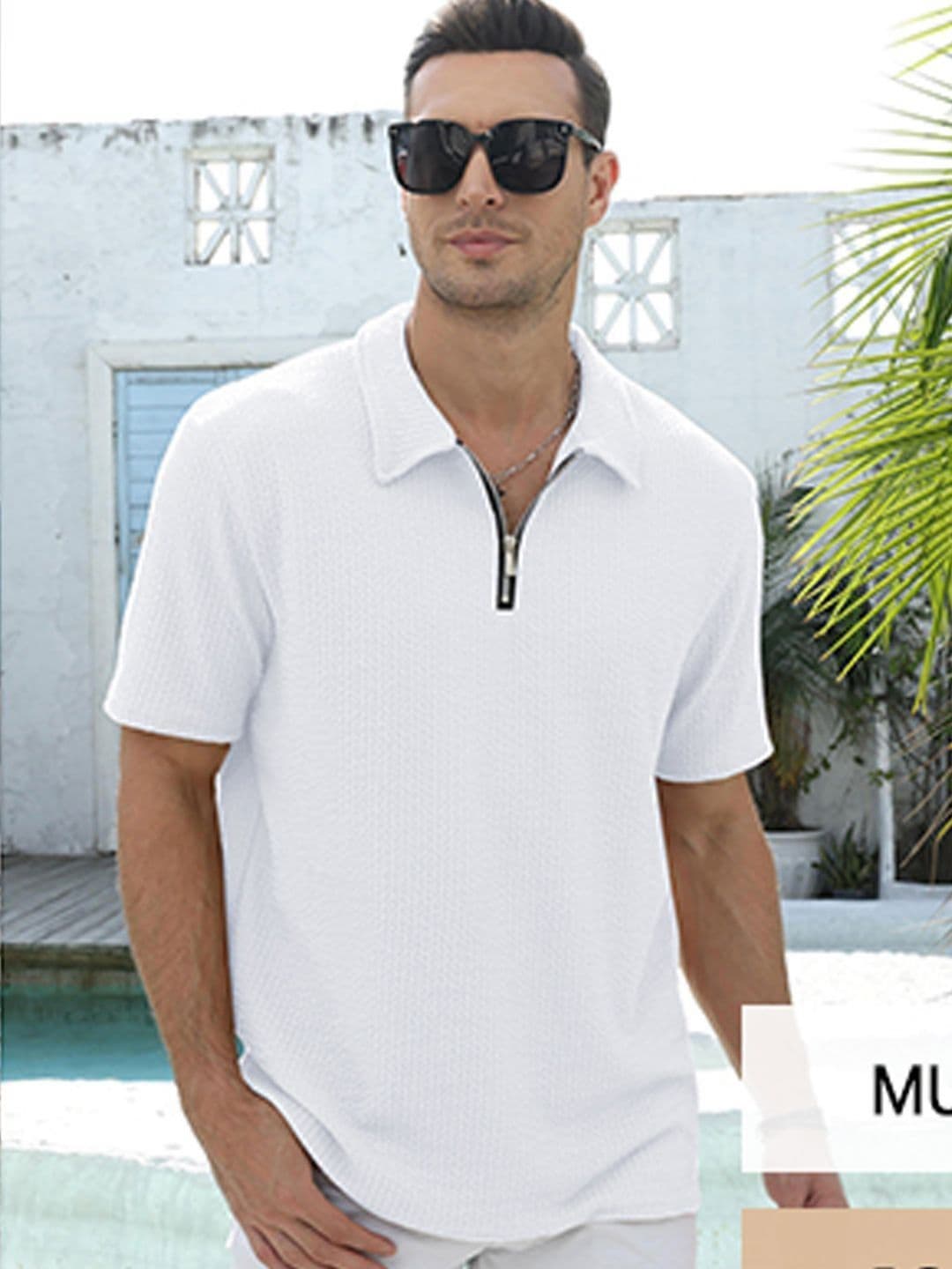 madfrog Men Self Design Polo Collar T-shirt - view 1