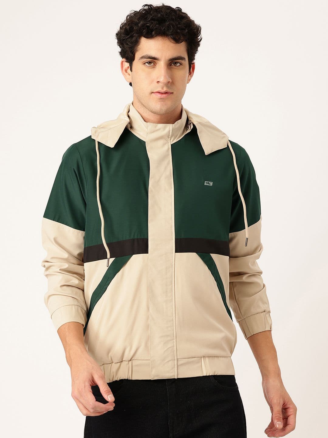 Monte Carlo Colourblocked Hooded Bomber Jacket - view 1