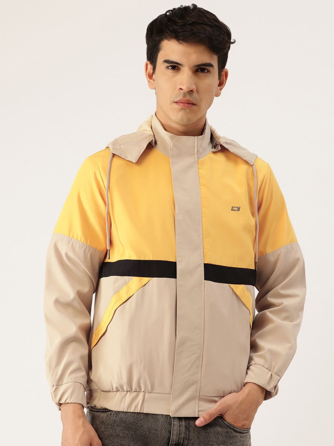 Monte Carlo Colourblocked Hooded Bomber Jacket - view 1