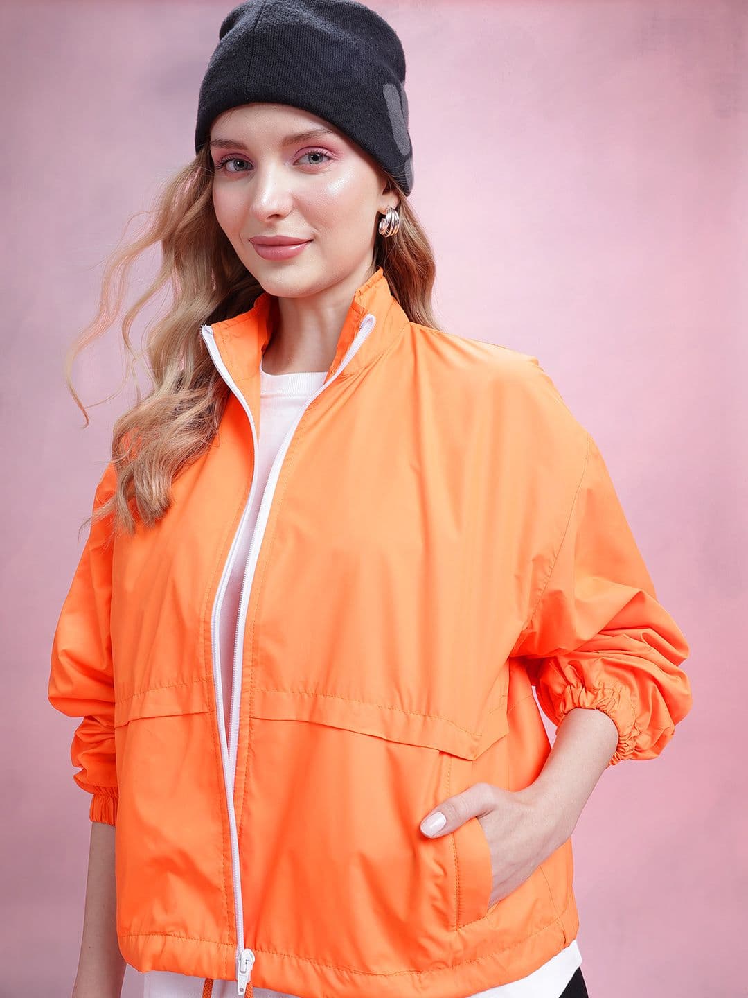 DressBerry Mock Collar Bomber Jacket - view 1