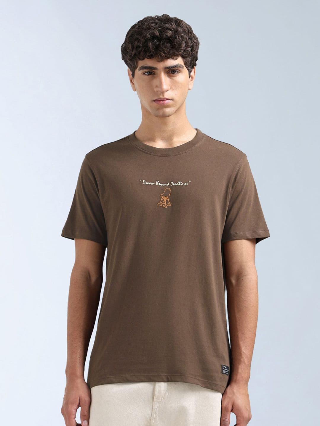 Flying Machine Men Graphic Printed Round Neck Pure Cotton T-shirt - view 1