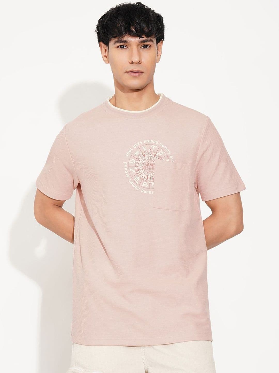 7 Alt by Pantaloons Men Typography T-shirt - view 1