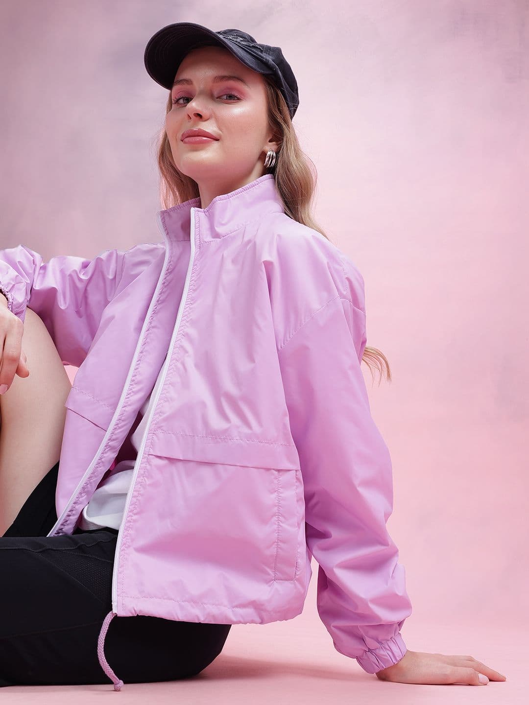 DressBerry Mock Collar Bomber Jacket - view 1