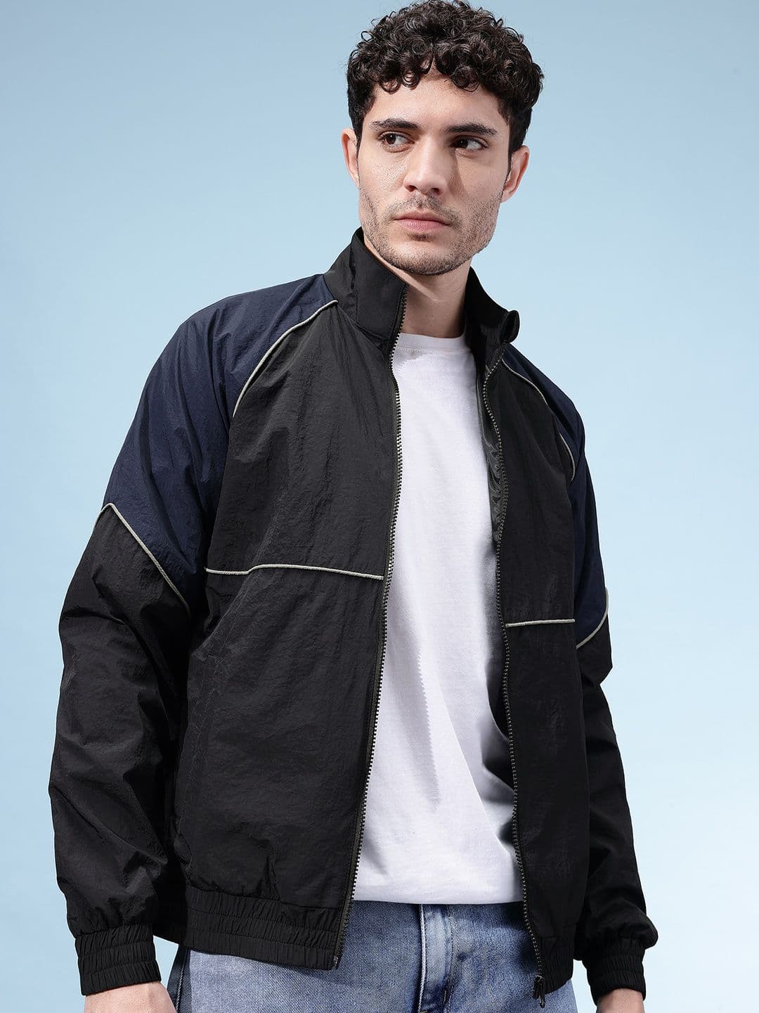 glitchez Men Colourblocked Cycling Windcheater Jacket - view 1