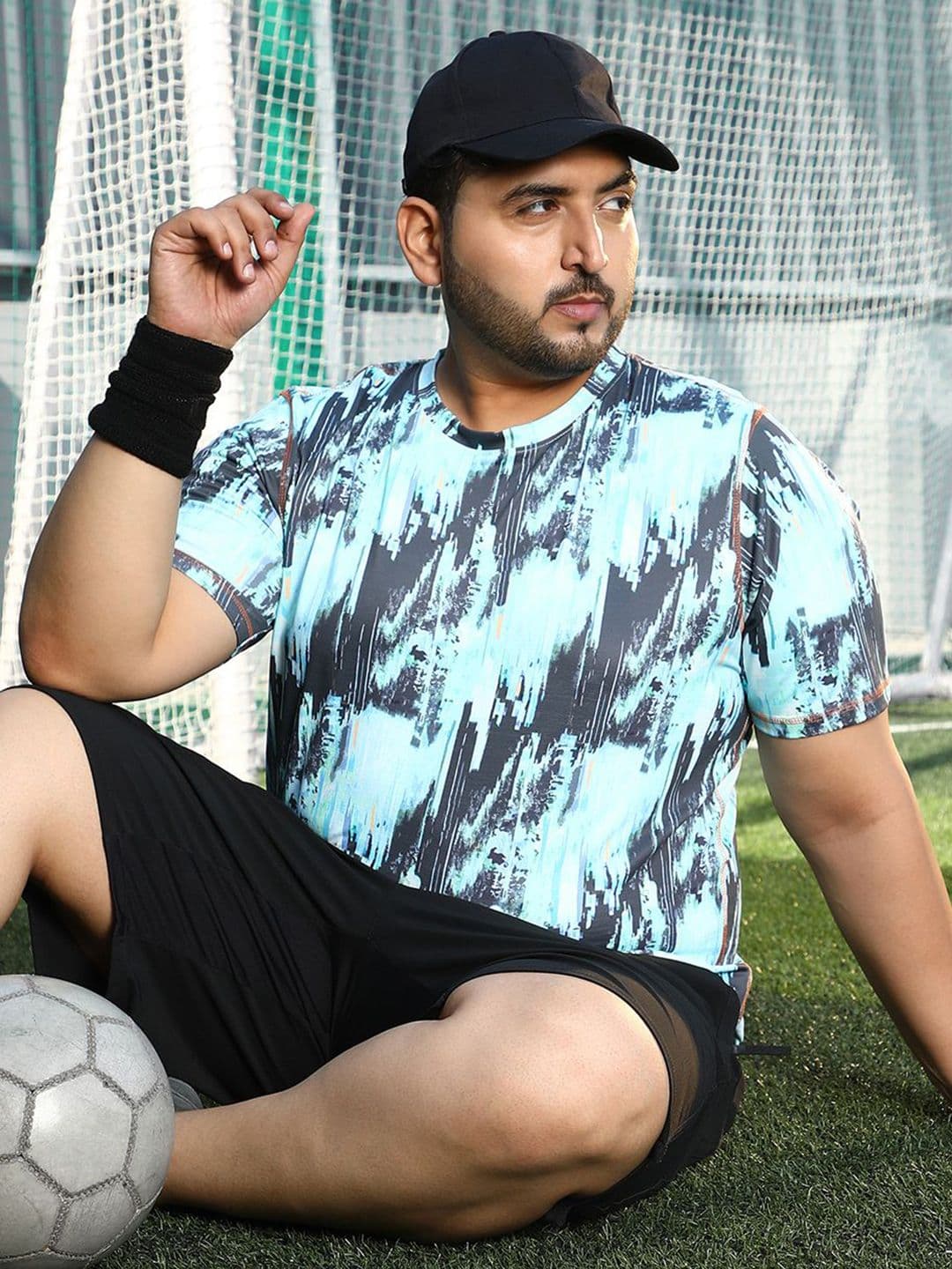 Instafab Plus Men Abstract Printed Round Neck Activewear T-shirt - view 1