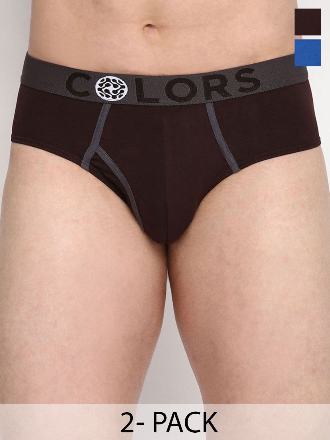 COLORS by Rupa Frontline Men Pack of 2 Mid-Rise Basic Briefs - view 1