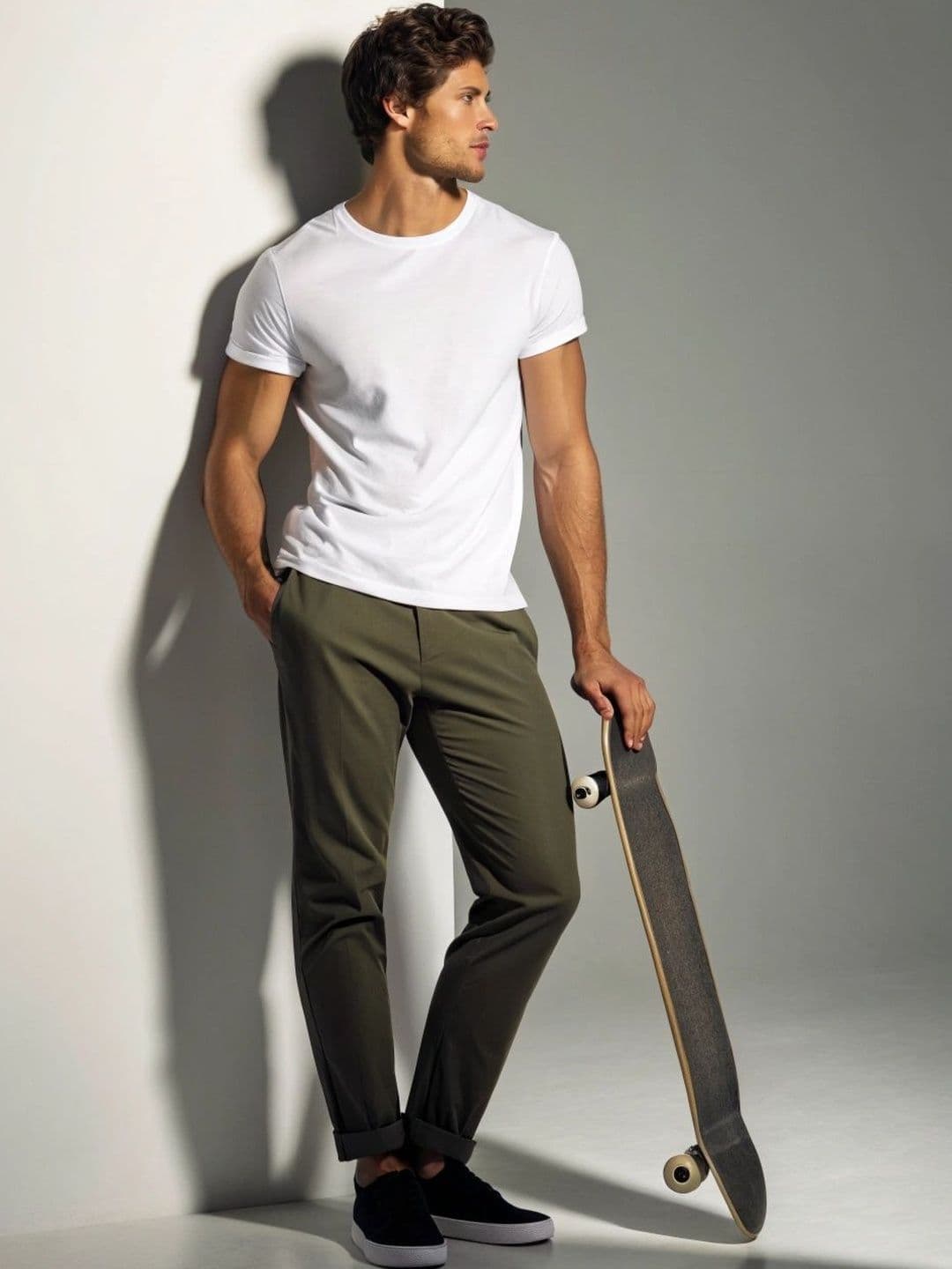 HERE&NOW Round Neck Short Sleeves Bio Finish Pure Cotton T-Shirt - view 1