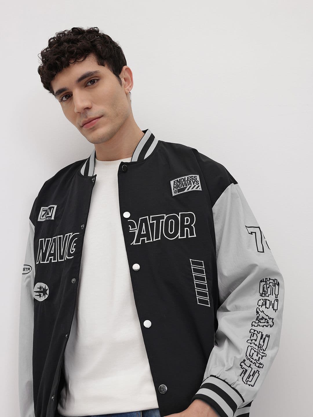 The Roadster Life Co. Typography Embroidered Bomber - view 1