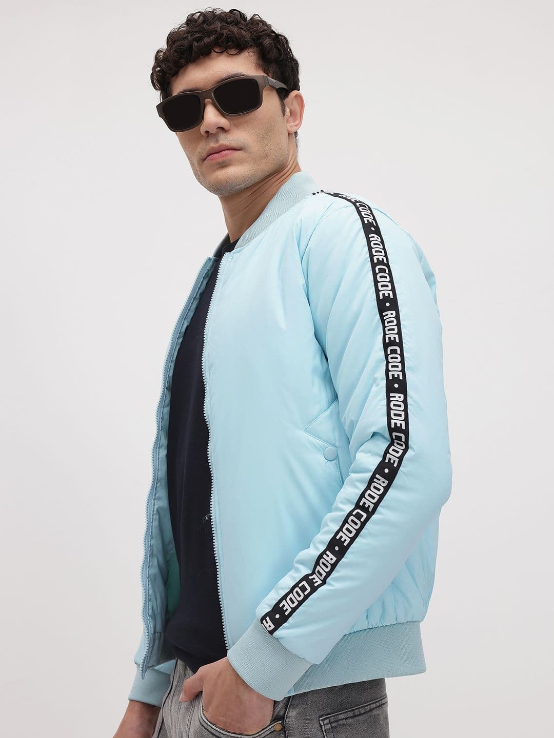 The Roadster Life Co. Typography Print Bomber - view 1