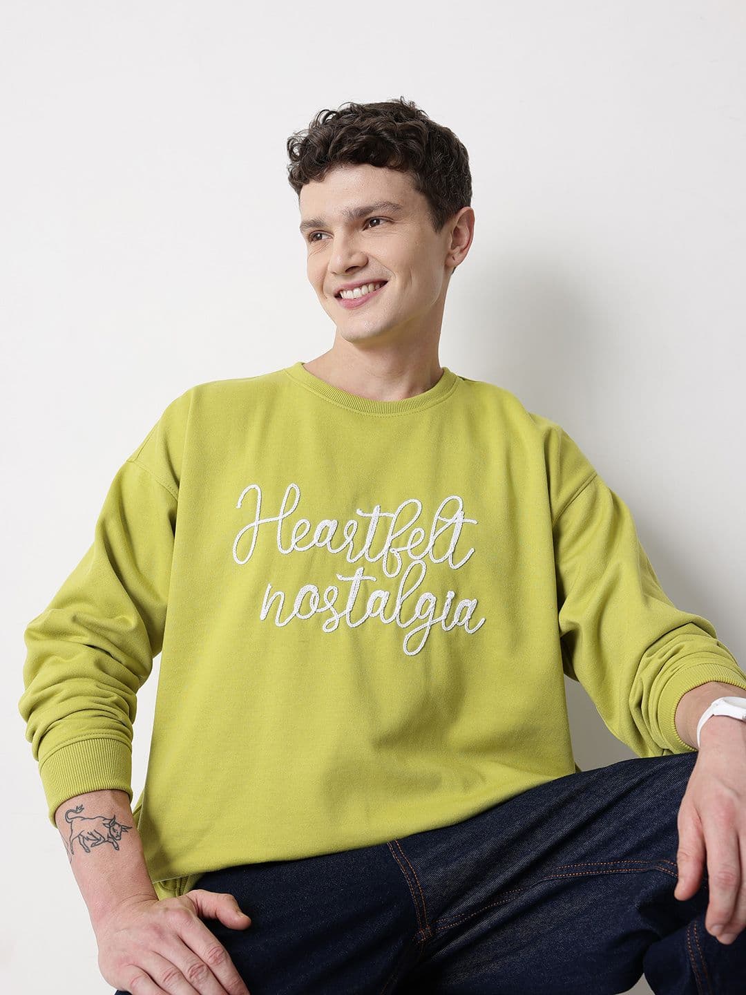 Mast & Harbour Typography Printed Applique Sweatshirt - view 1
