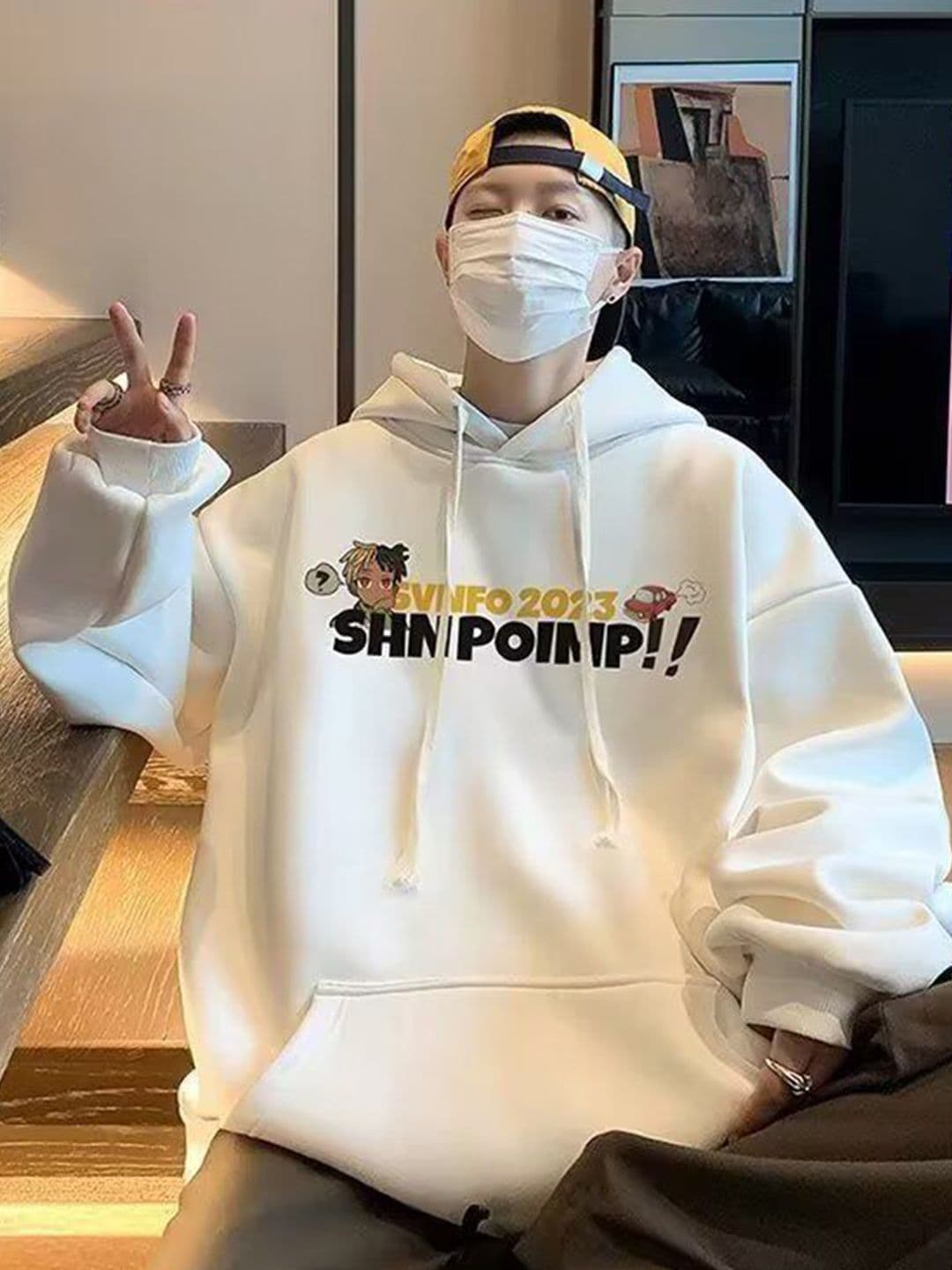 StyleCast x Revolte Comic Printed Hooded Sweatshirt - view 1