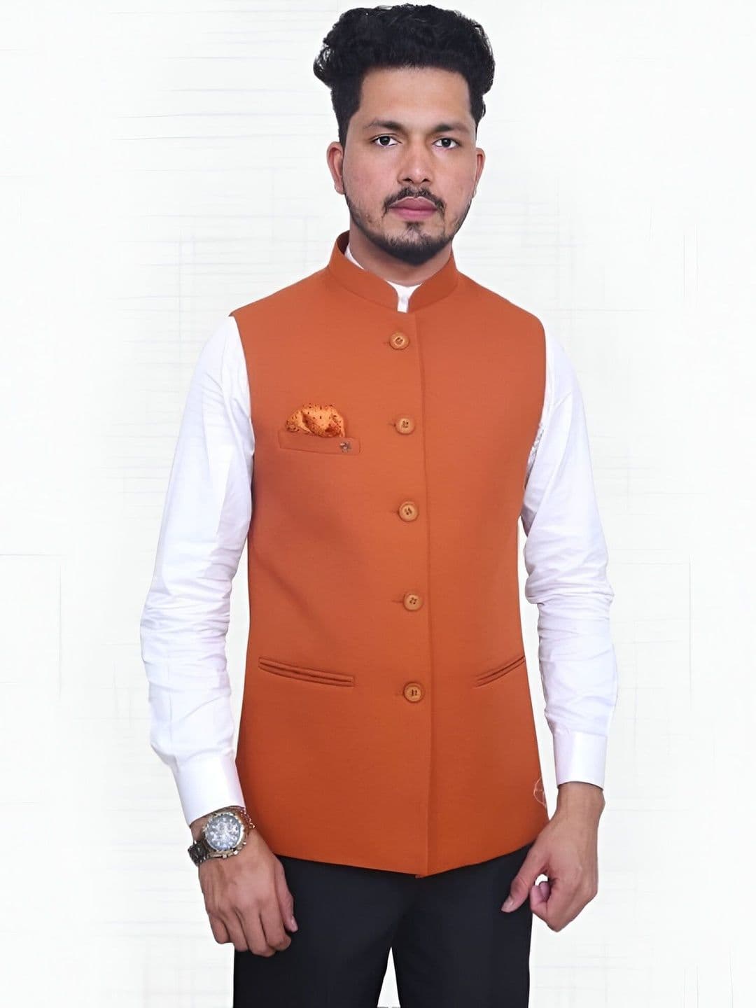 RISANI Men Woolen Nehru Jacket - view 1