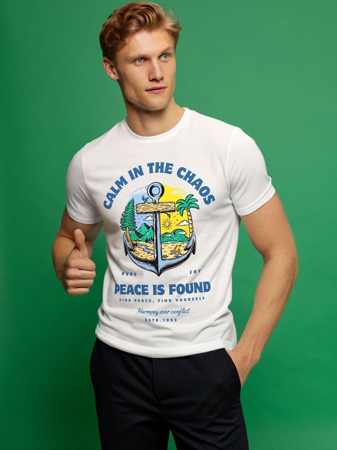 Moda Rapido Men Printed Bio Finish T-shirt - view 1