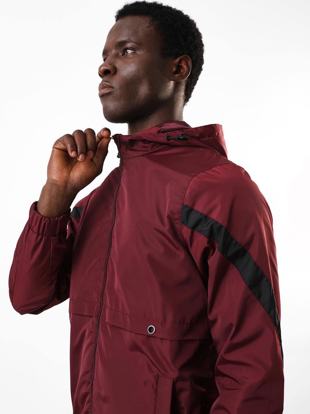 Dennis Lingo Men Solid Hooded Full Sleeves Lightweight Open-Front Jacket - view 1