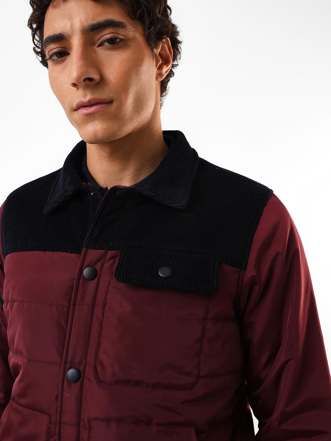 Dennis Lingo Men Colourblocked Spread Collar Full Sleeves Puffer Jacket - view 1