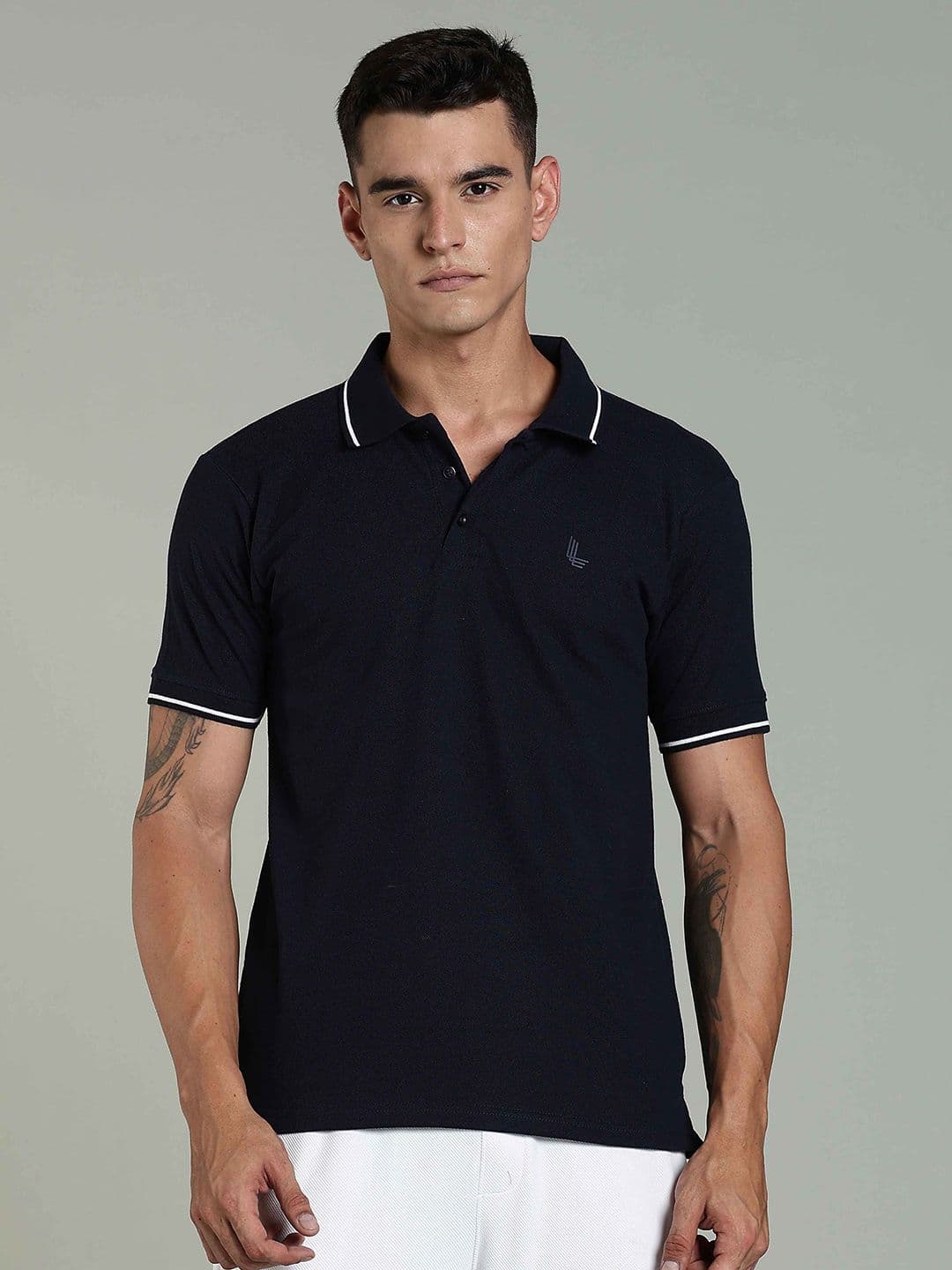 OUTLAWS Men Brand Logo Polo Collar Short Sleeves T-shirt - view 1