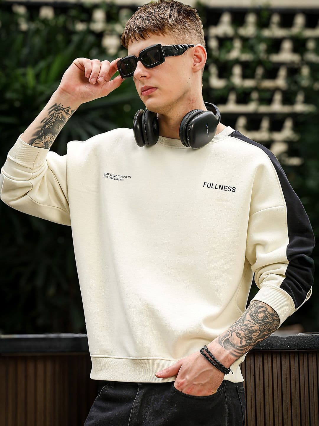 Maniac Men Colourblocked Sweatshirt - view 1