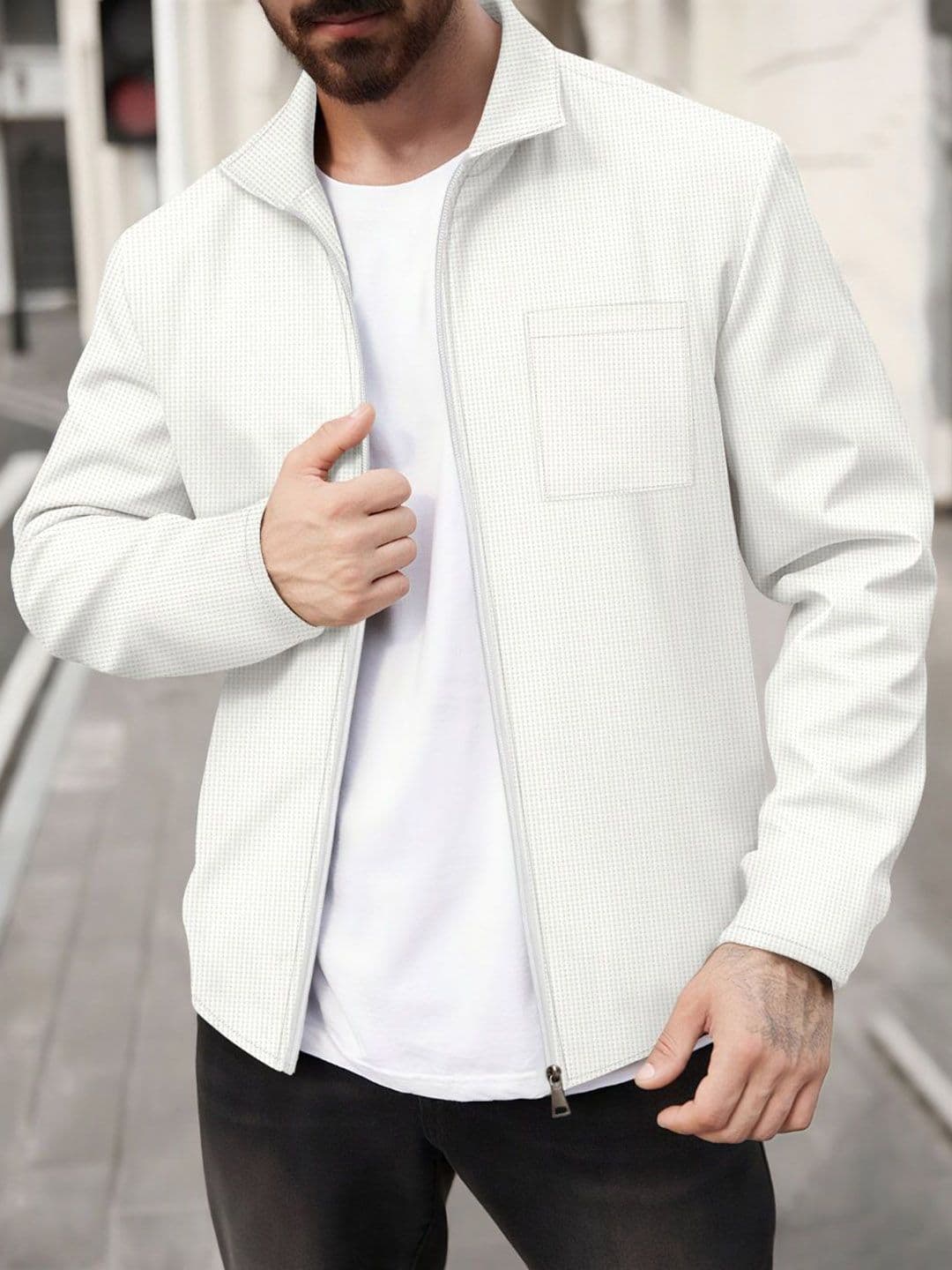 StyleCast x Revolte Stand Collar Tailored Jacket - view 1