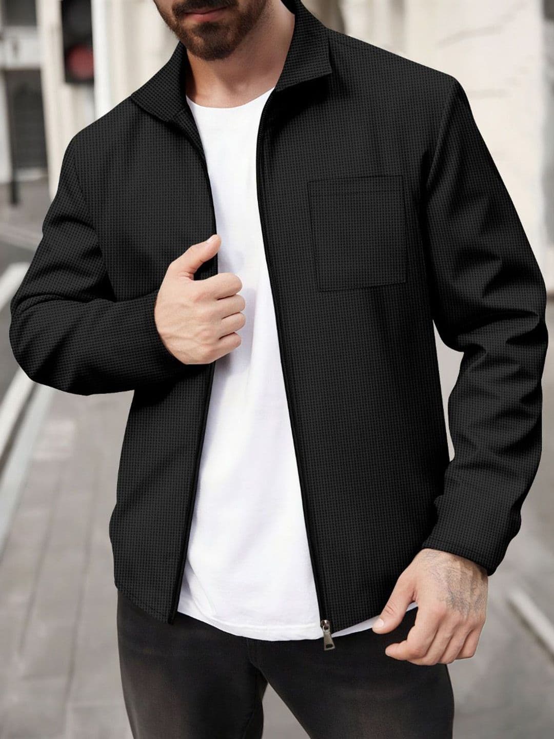 StyleCast x Revolte Stand Collar Tailored Jacket - view 1