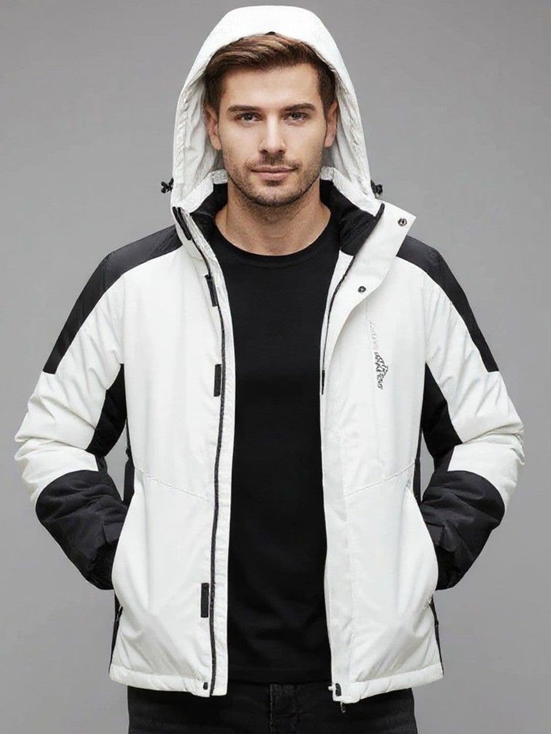 Mast & Harbour Men Hooded Colourblocked Tailored Jacket - view 1