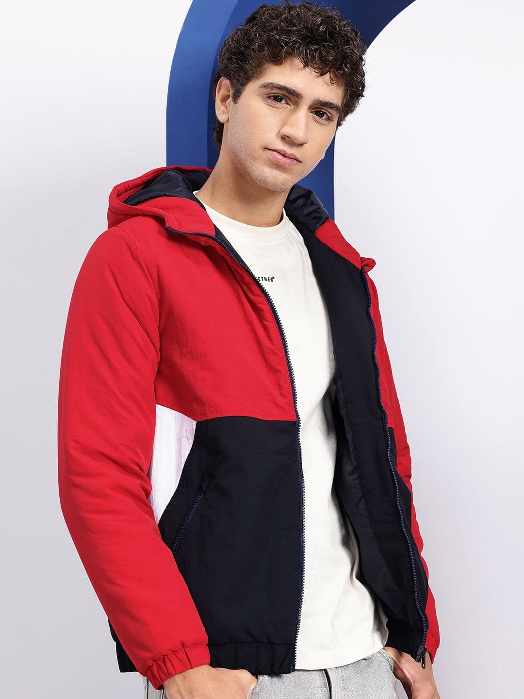 Aeropostale Hooded Colourblocked Padded Jacket - view 1