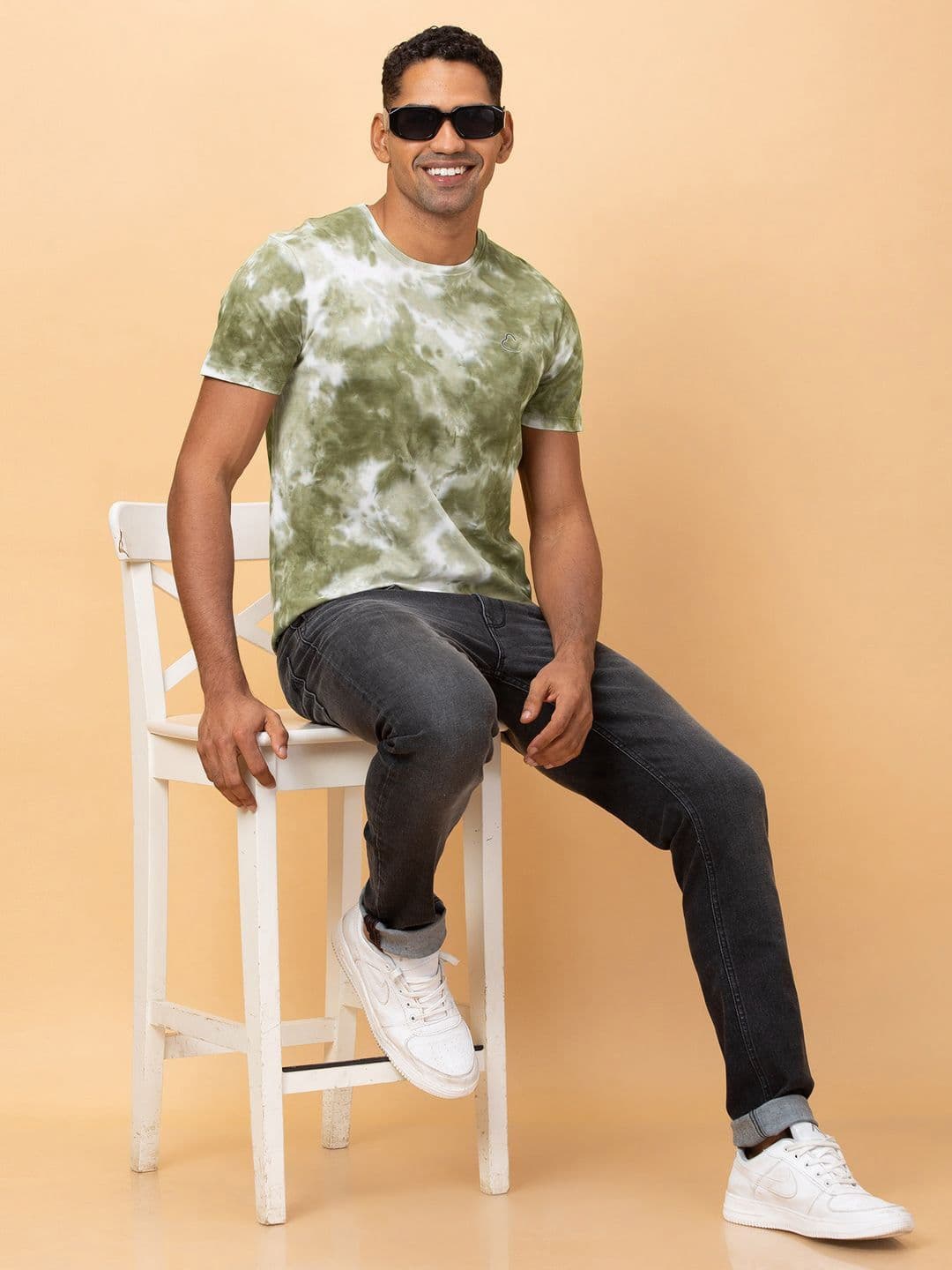 Being Human Men Dyed Raw Edge Slim Fit T-shirt - view 1
