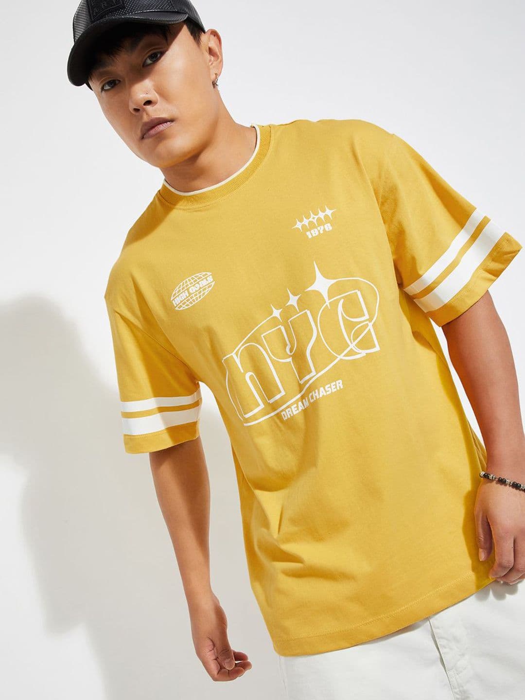 max Men Typography Printed Round Neck Cotton T-shirt - view 1