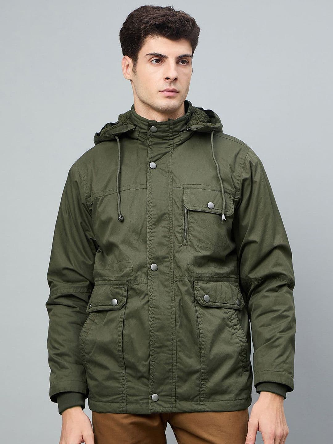 Duke Men Solid Hooded Tailored Jacket - view 1