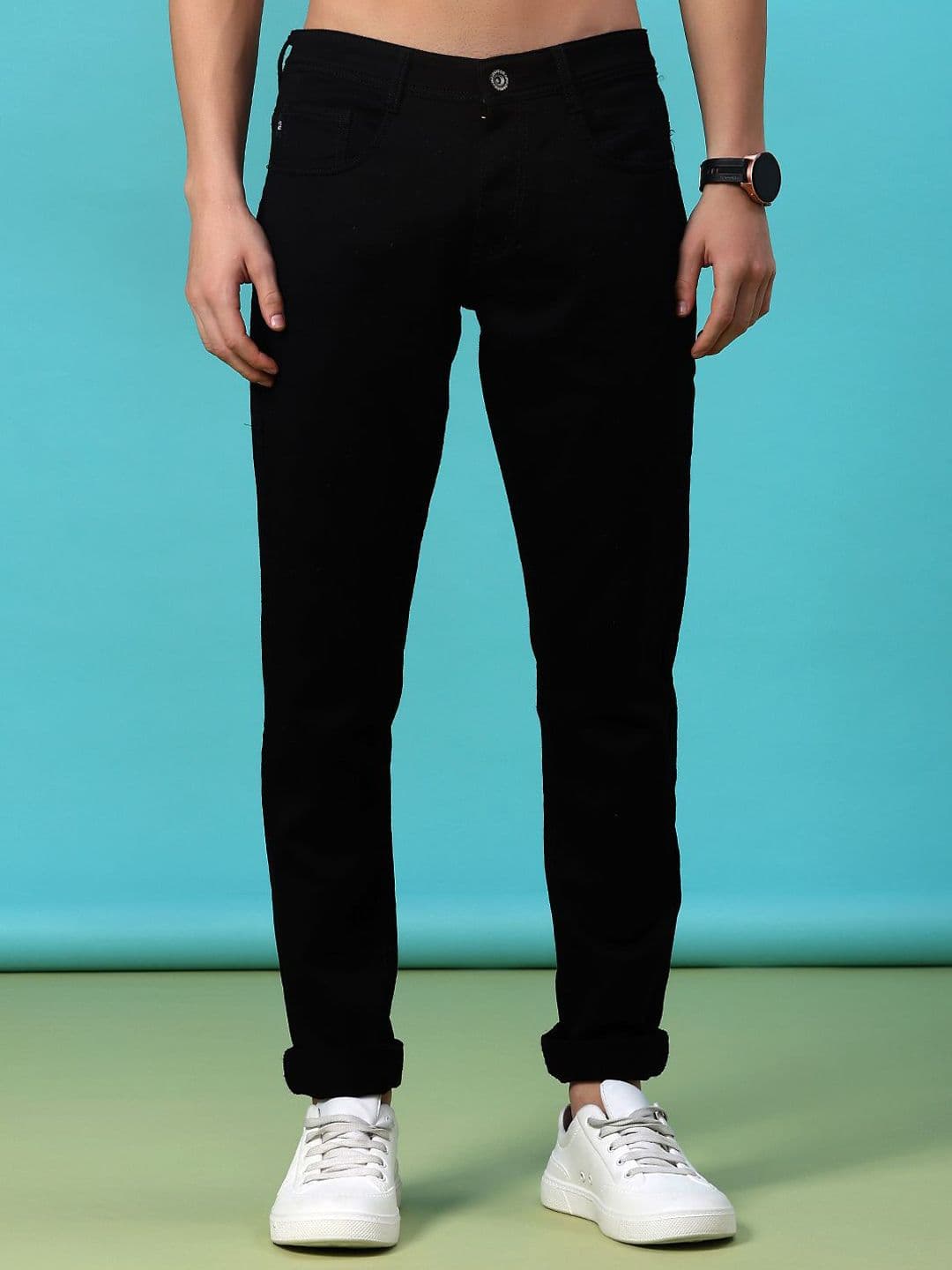 V-Mart Men Regular Fit Mid-Rise Stretchable Jeans - view 1