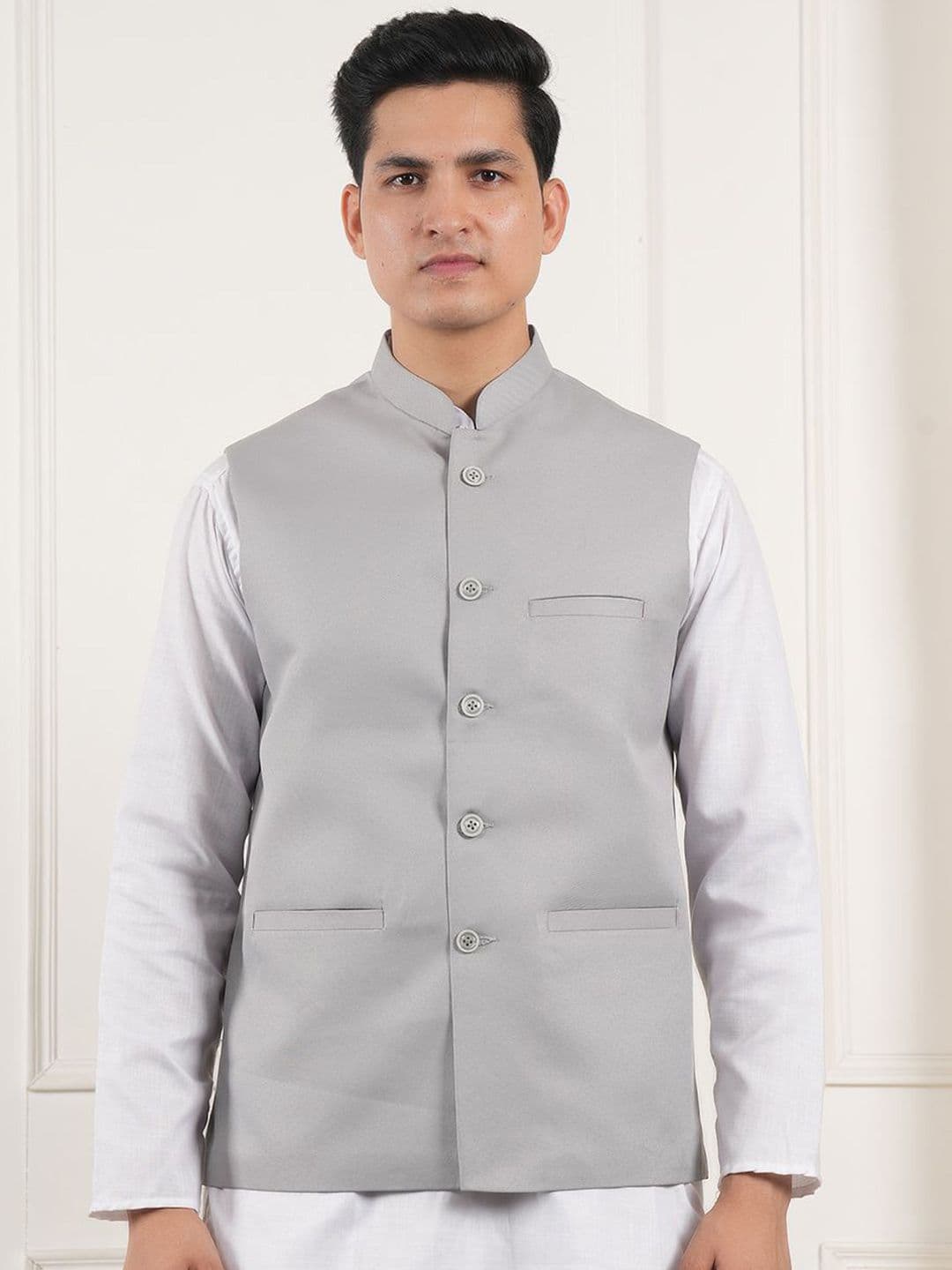 URBAN KANYA Woven Nehru Jacket - view 1