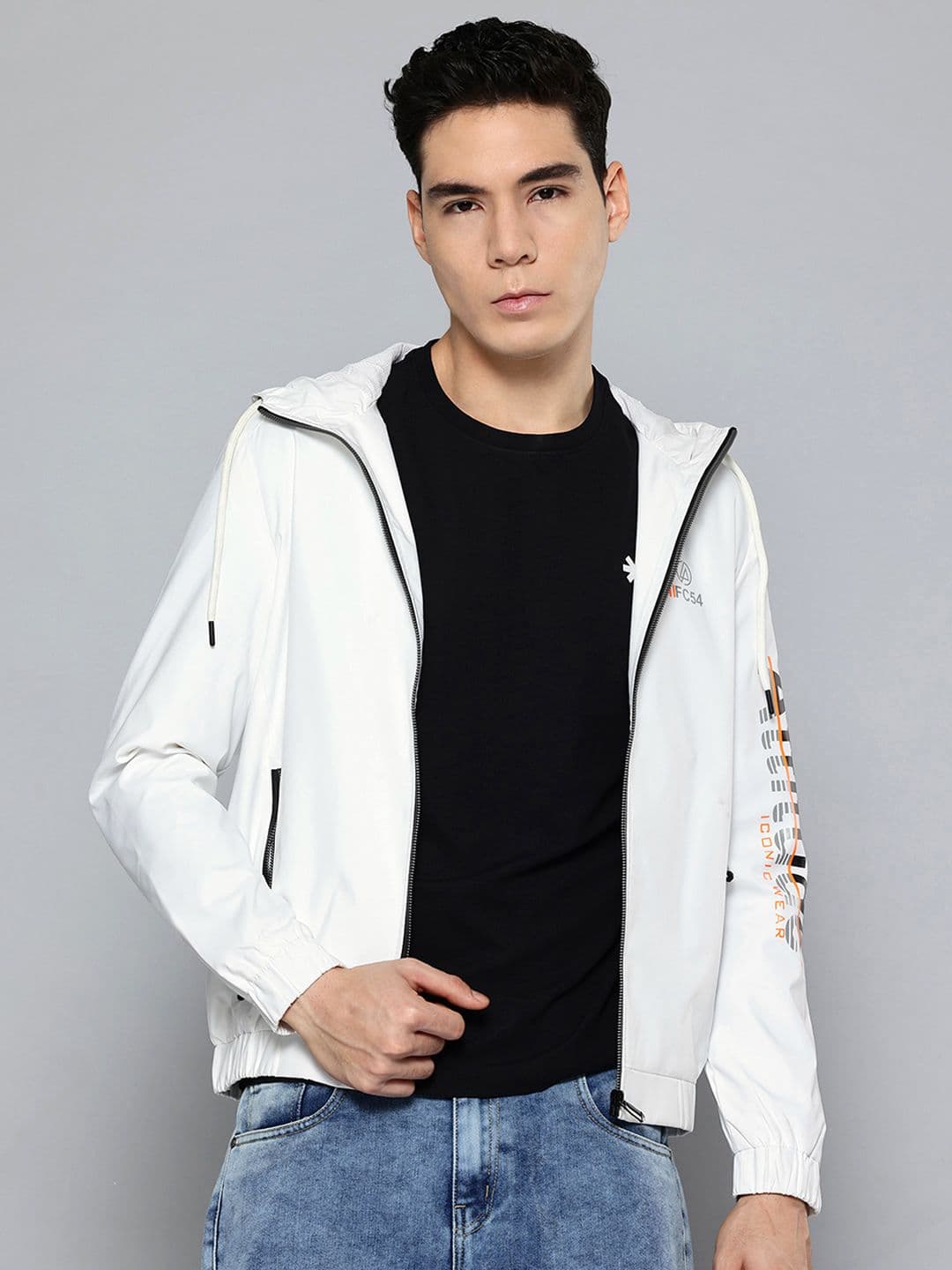 Fort Collins Typography Printed Hooded Tailored Jacket - view 1
