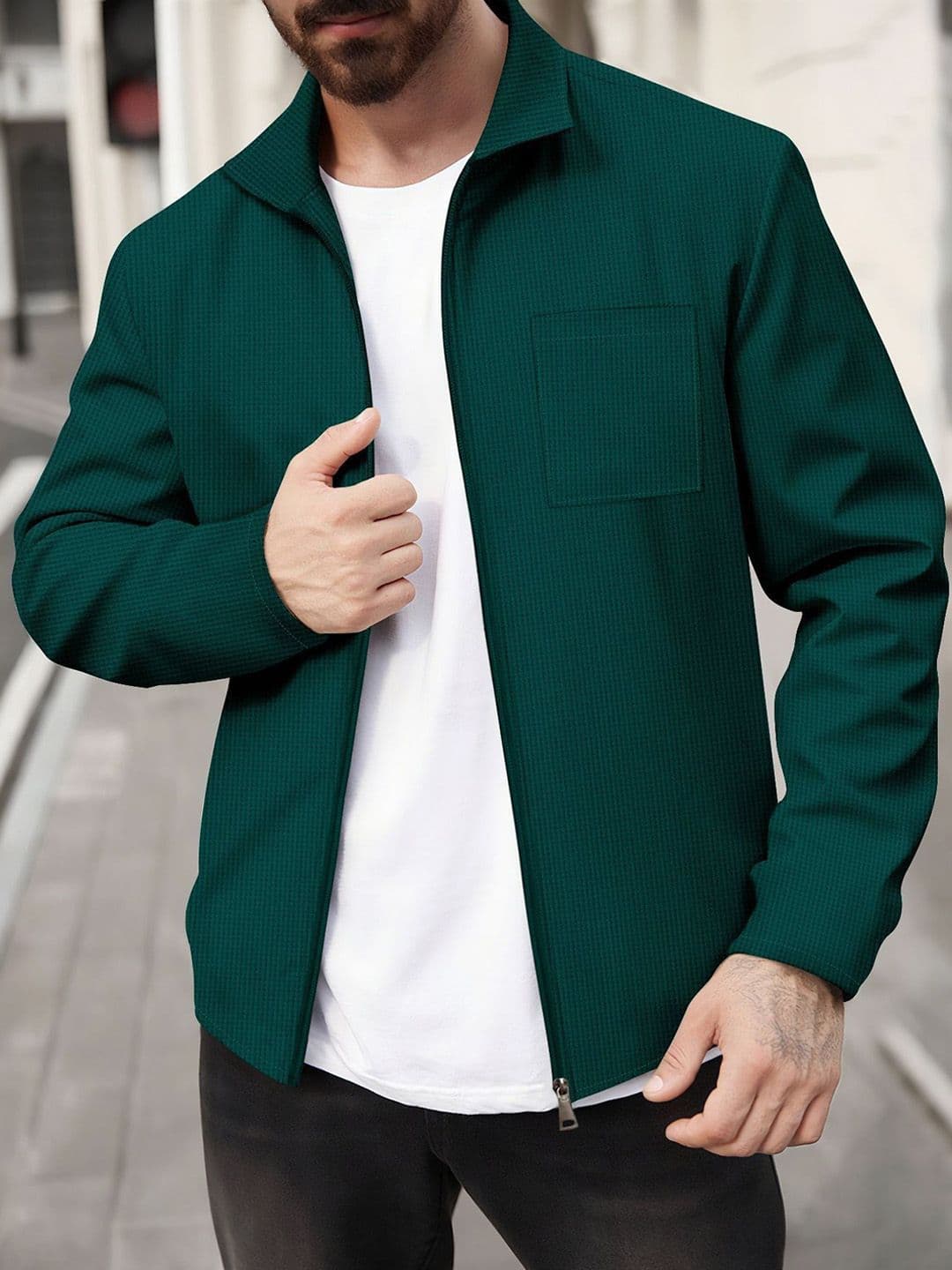 StyleCast x Revolte Stand Collar Tailored Jacket - view 1