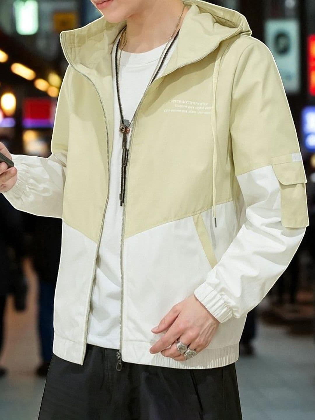 MOTREX Hooded Leather Jacket With Embroidered - view 1