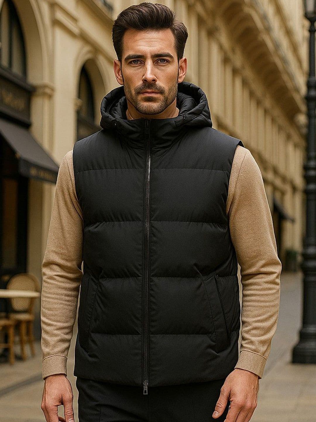 Mast & Harbour Hooded Quilted Jacket - view 1