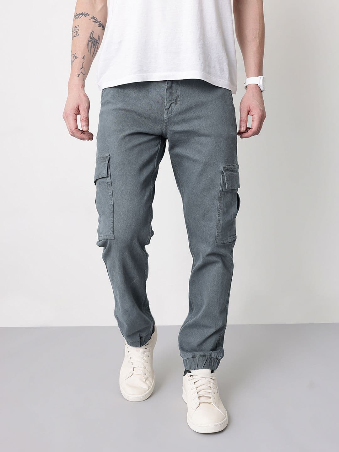 Mast & Harbour Men Jogger Fit Cargo Style Jeans - view 1