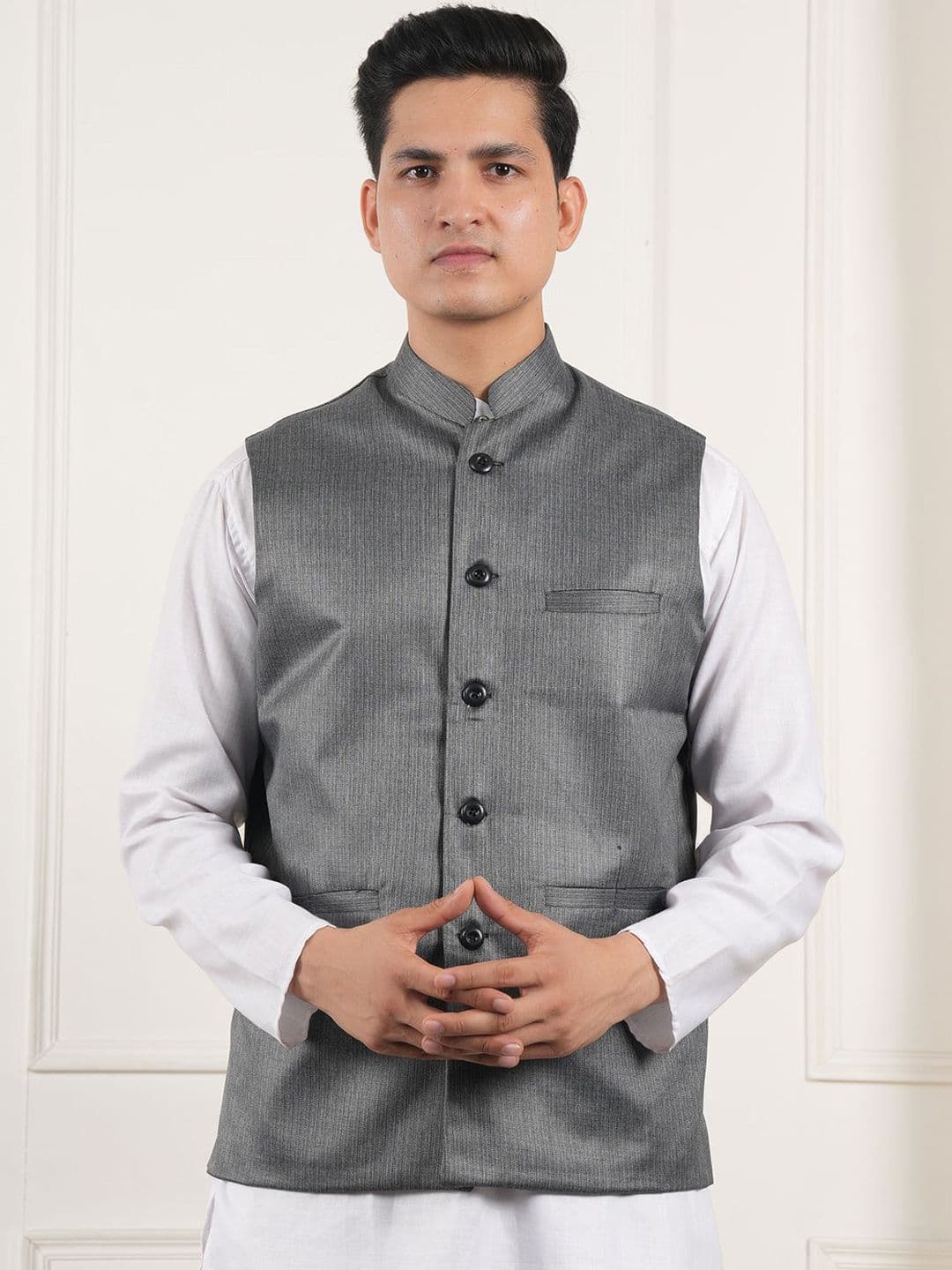 URBAN KANYA Woven Nehru Jacket - view 1