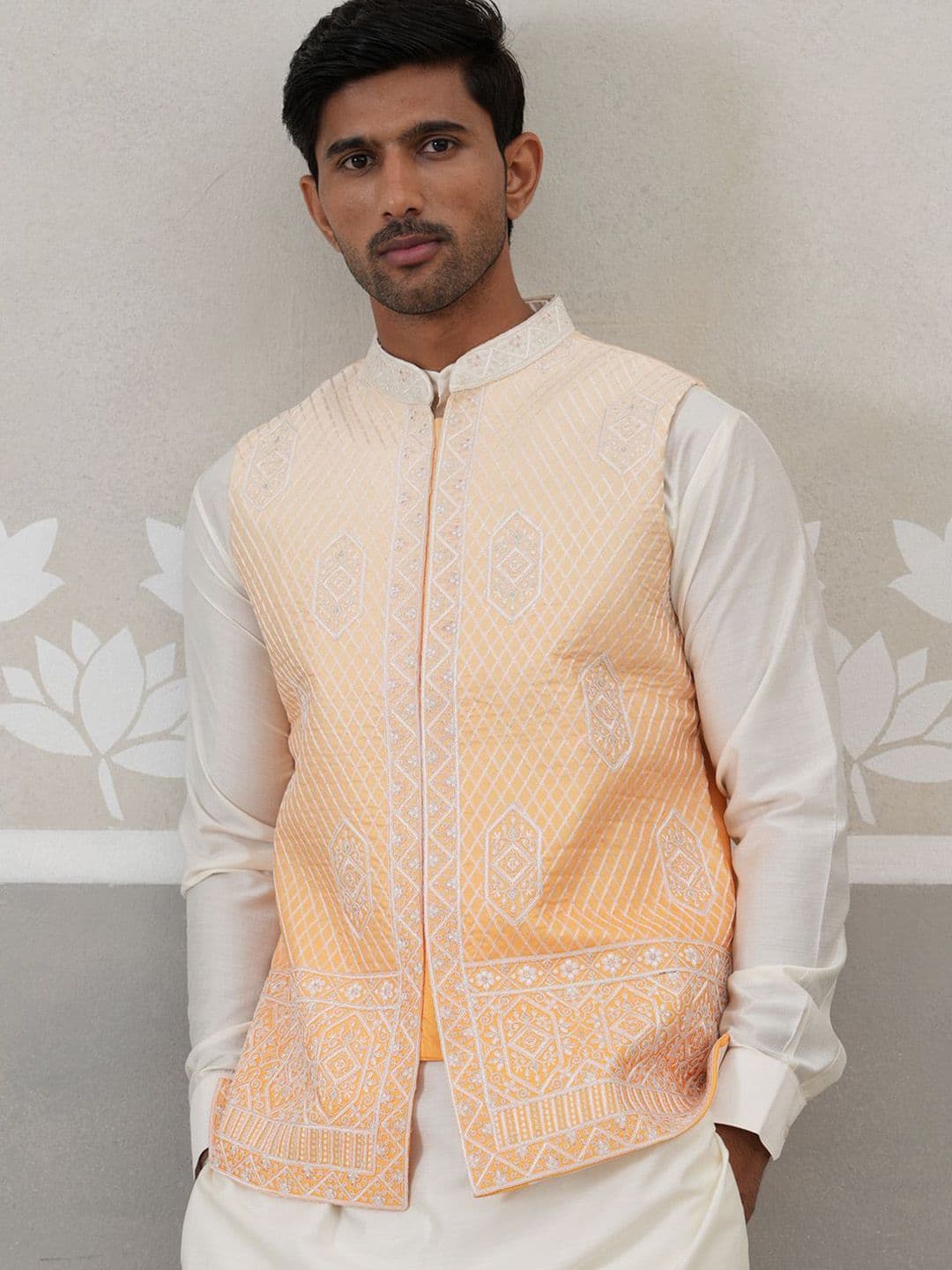 Jompers Men Embroidered Nehru Jacket - view 1
