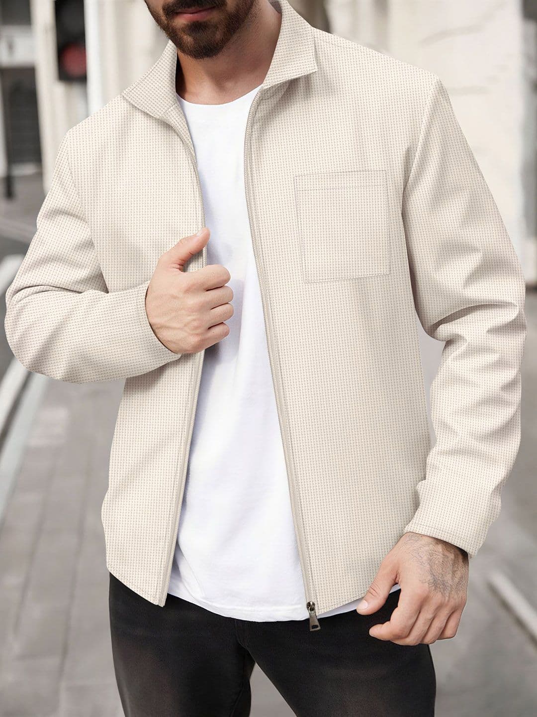 StyleCast x Revolte Stand Collar Tailored Jacket - view 1