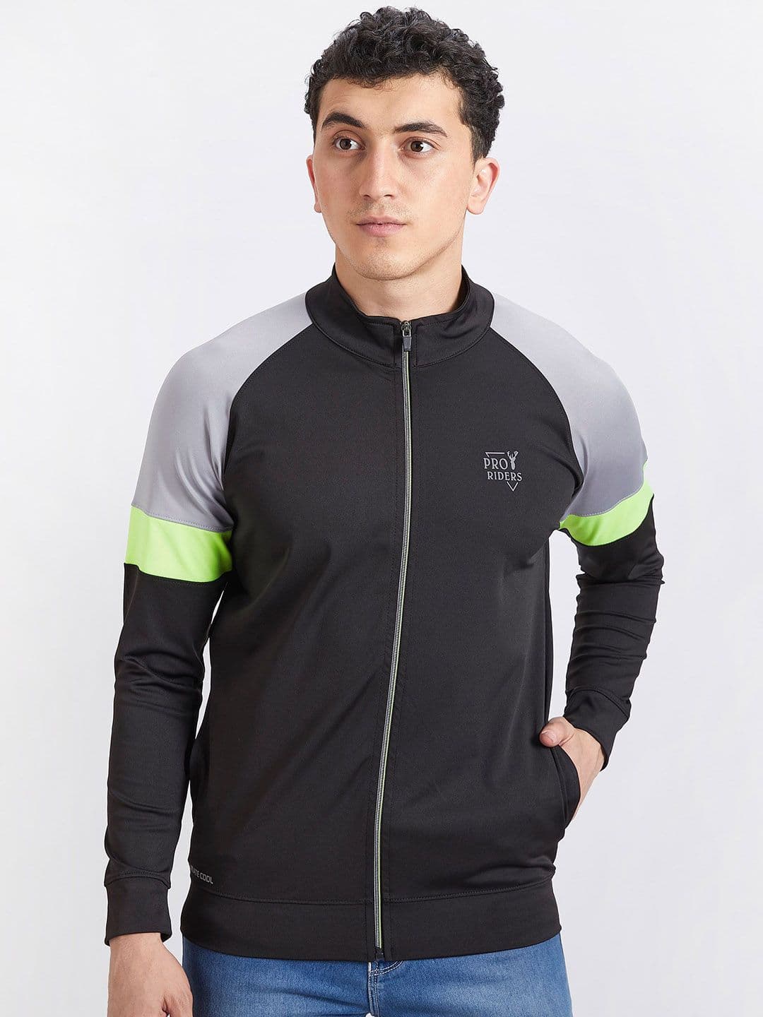 PRORIDERS Colourblocked Lightweight Outdoor Sporty Jacket with Patchwork - view 1