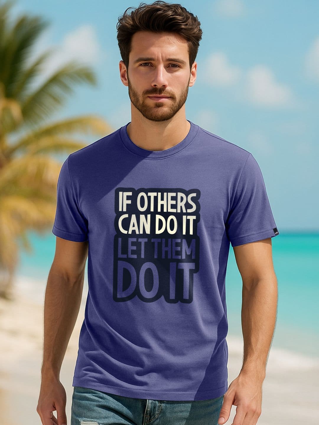Bewakoof Men Skipper Blue If Others Typography T-shirt - view 1