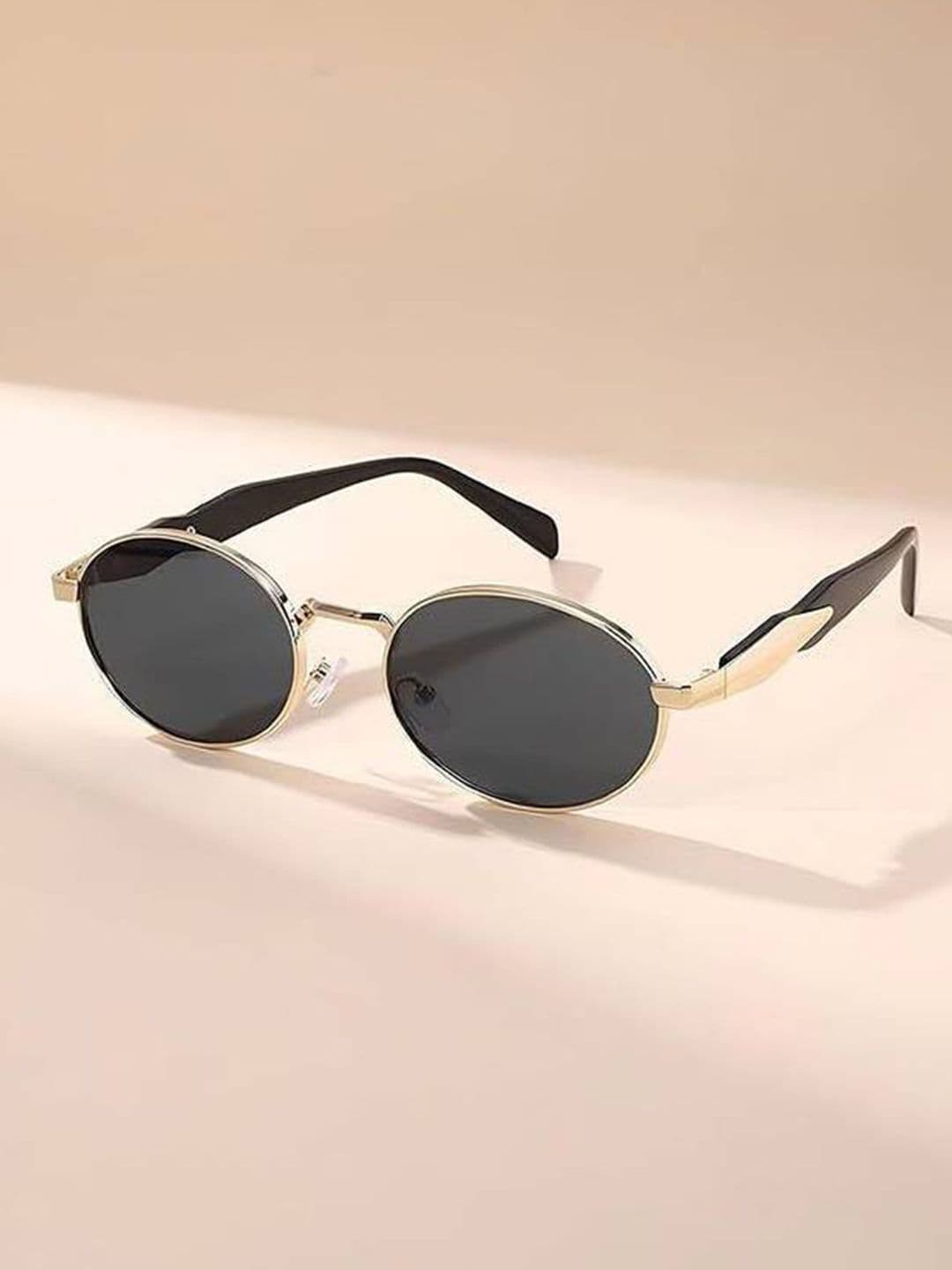 HAYDEN haiza Women Oval Sunglasses with UV Protected Lens GOLD-NEW OVAL 122 - view 1