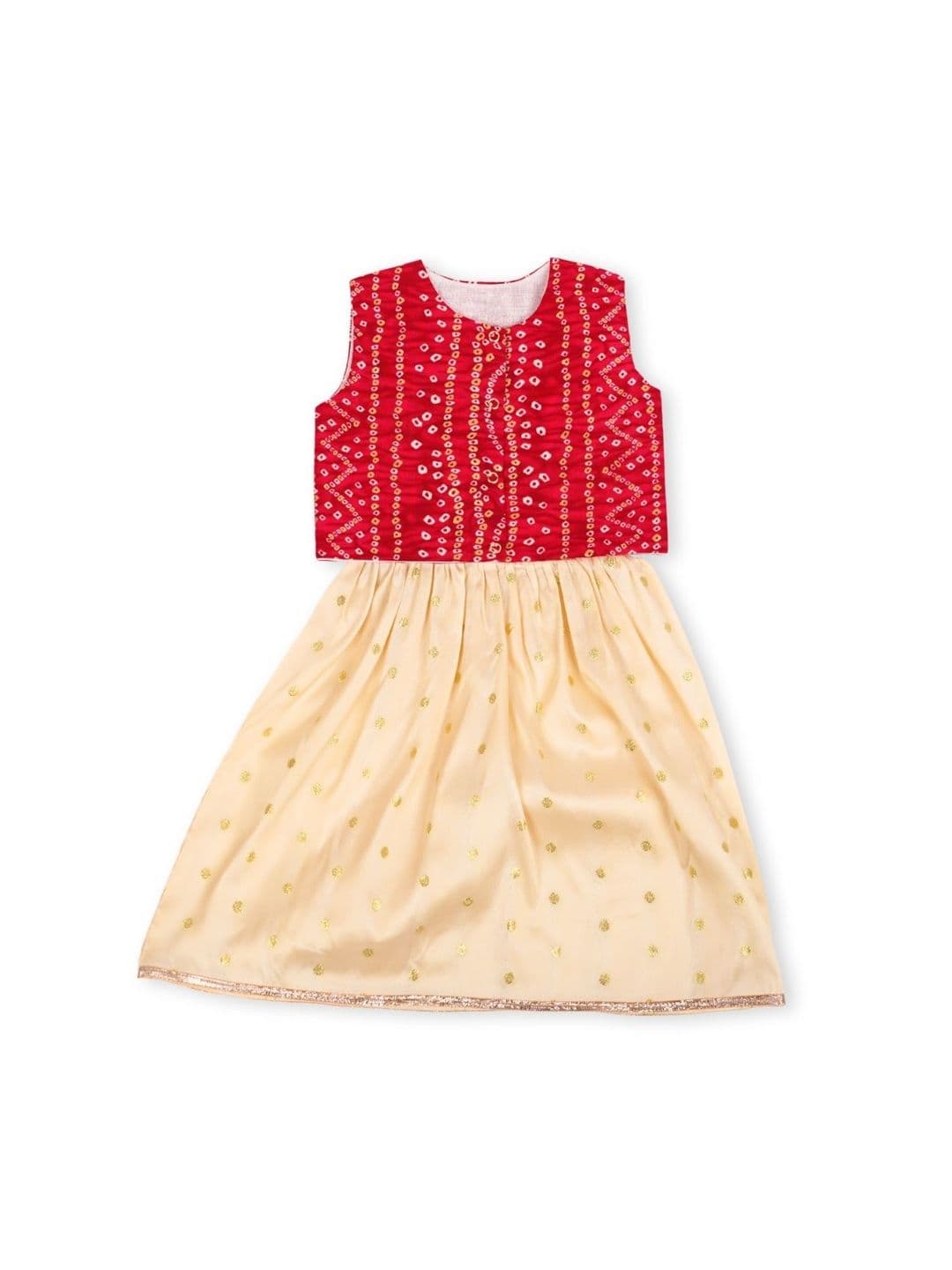 Sangria Girls Printed Ready to Wear Lehenga & Bandani Blouse - view 1