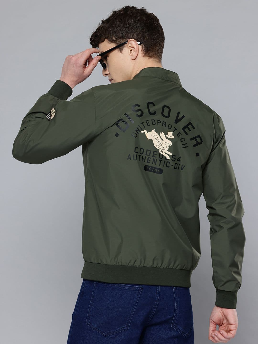 Fort Collins Graphic Printed Applique Detail Stand Collar Tailored Jacket - view 1