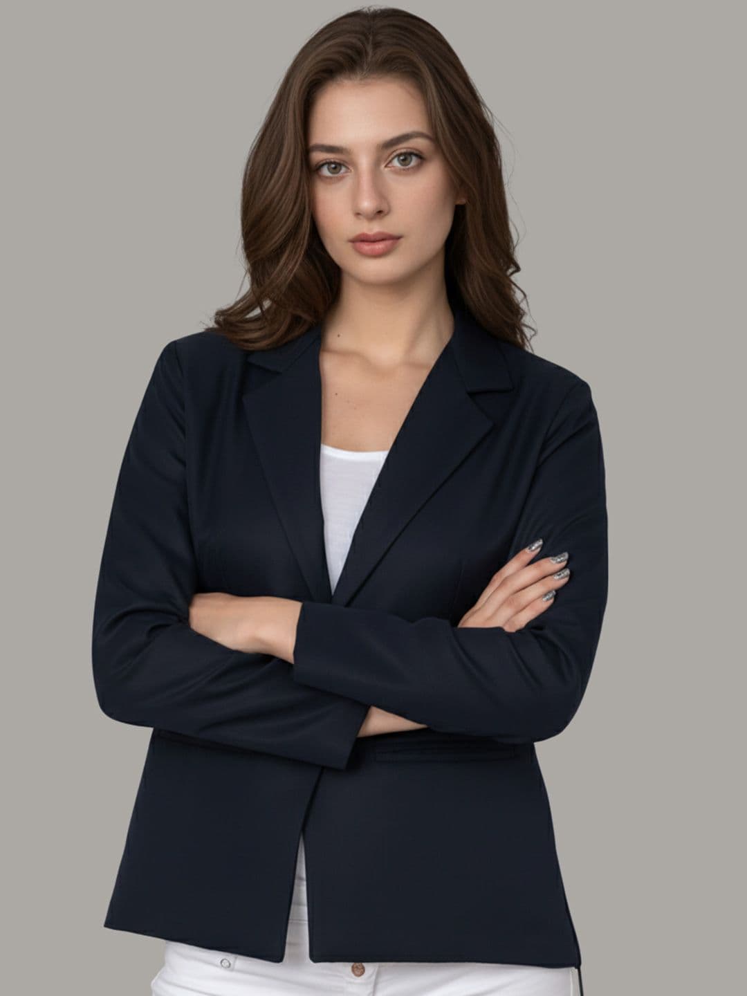 Moda Rapido Notched Lapel Collar Single-Breasted Formal Blazer - view 1