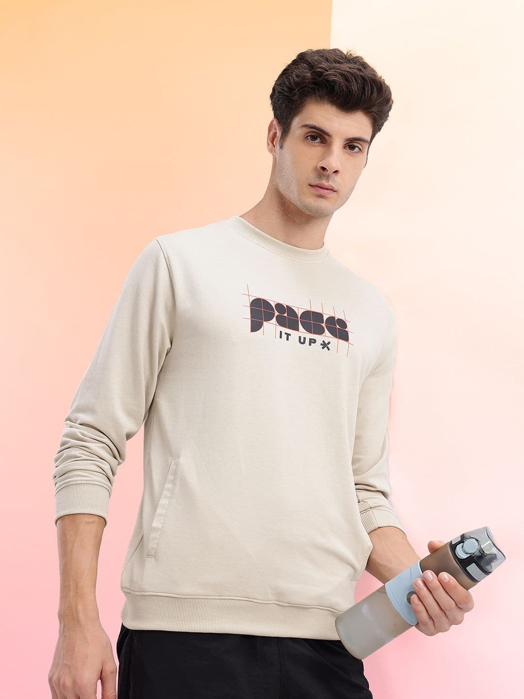 HRX by Hrithik Roshan Printed Running Sweatshirt - view 1