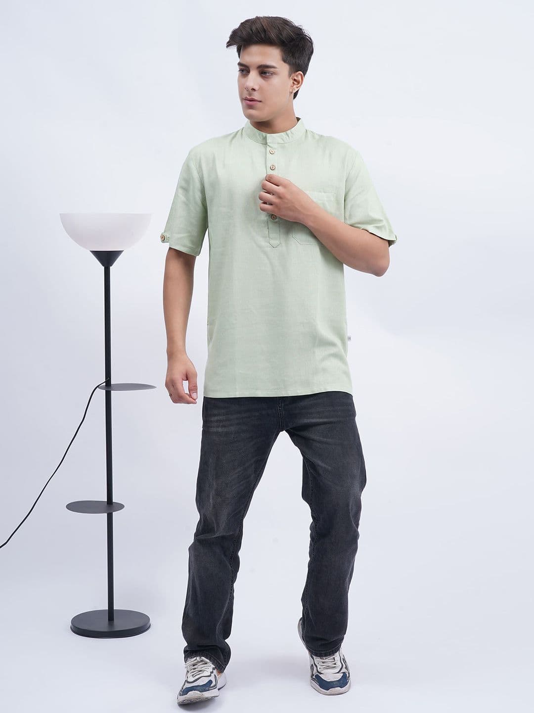 Cot'N Soft Men Solid Daily Cotton Straight Kurta - view 1