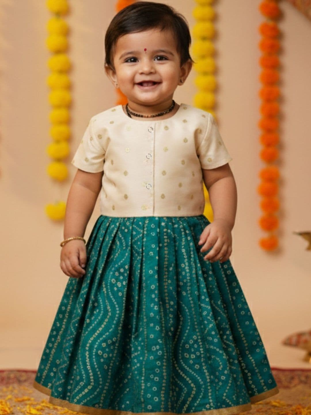Sangria Girls Embellished Ethnic Lehenga Set - view 1