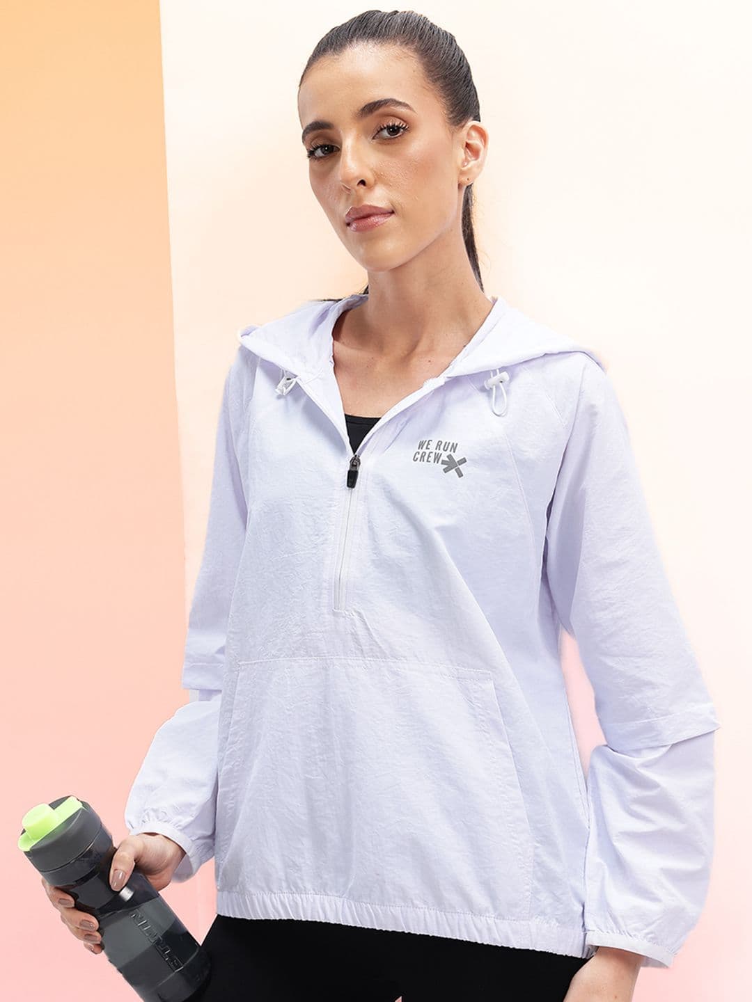 HRX by Hrithik Roshan Reflective Strip Running Hooded Jacket - view 1